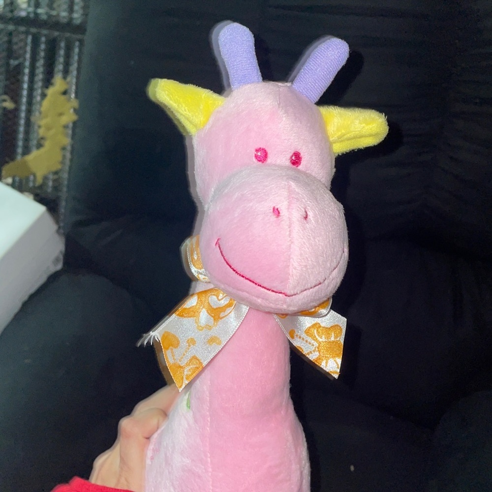 Colorful Plush Giraffe Toy for Babies - Picture 4 of 6